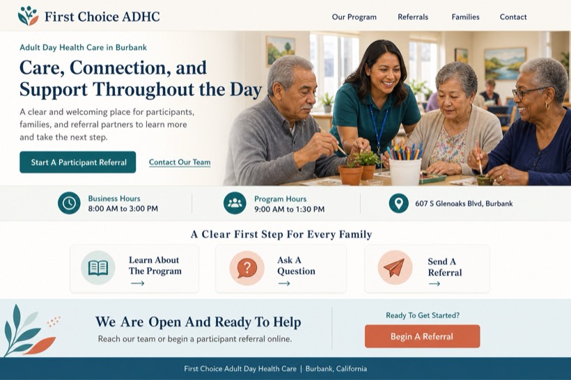 First Choice ADHC website concept by SolvSite