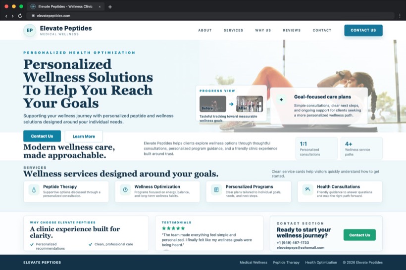 Clinic website concept by SolvSite
